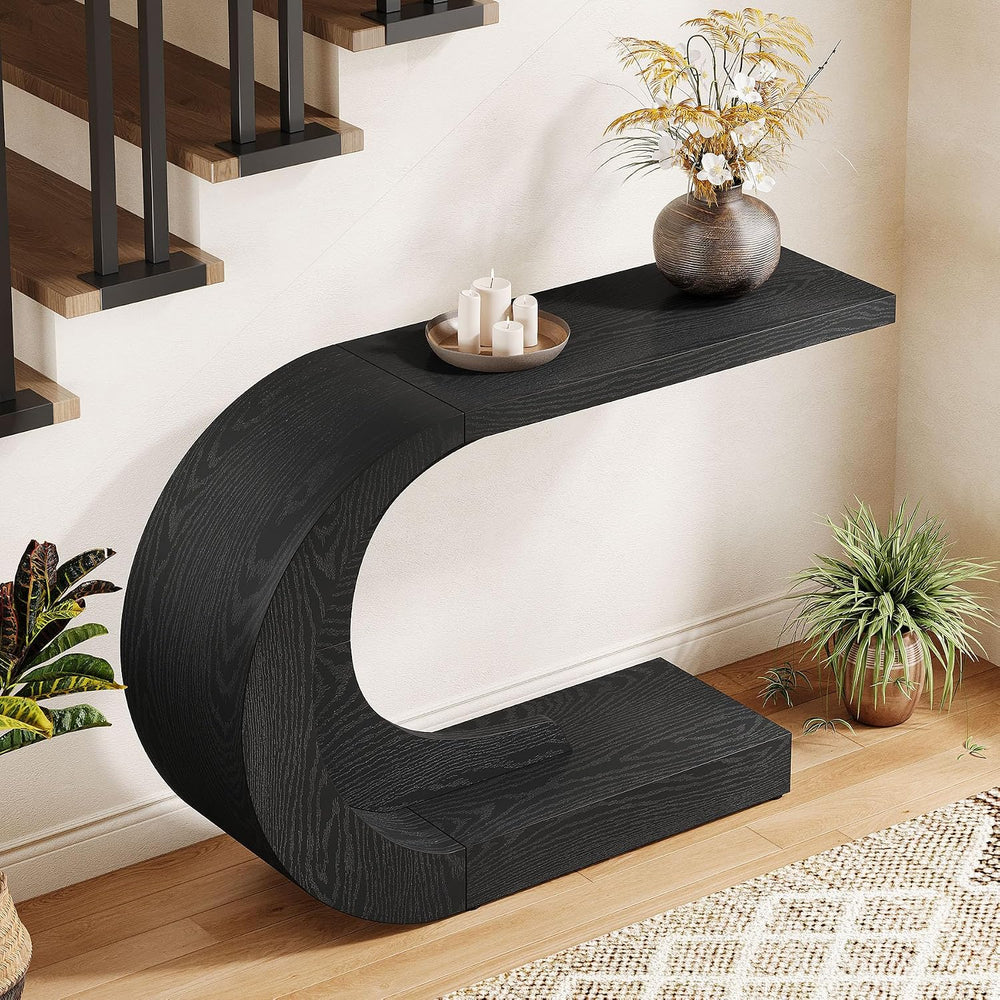 Tribesigns 43.3" Mid-Century Modern Console Table for Entryway, Wood C-S...