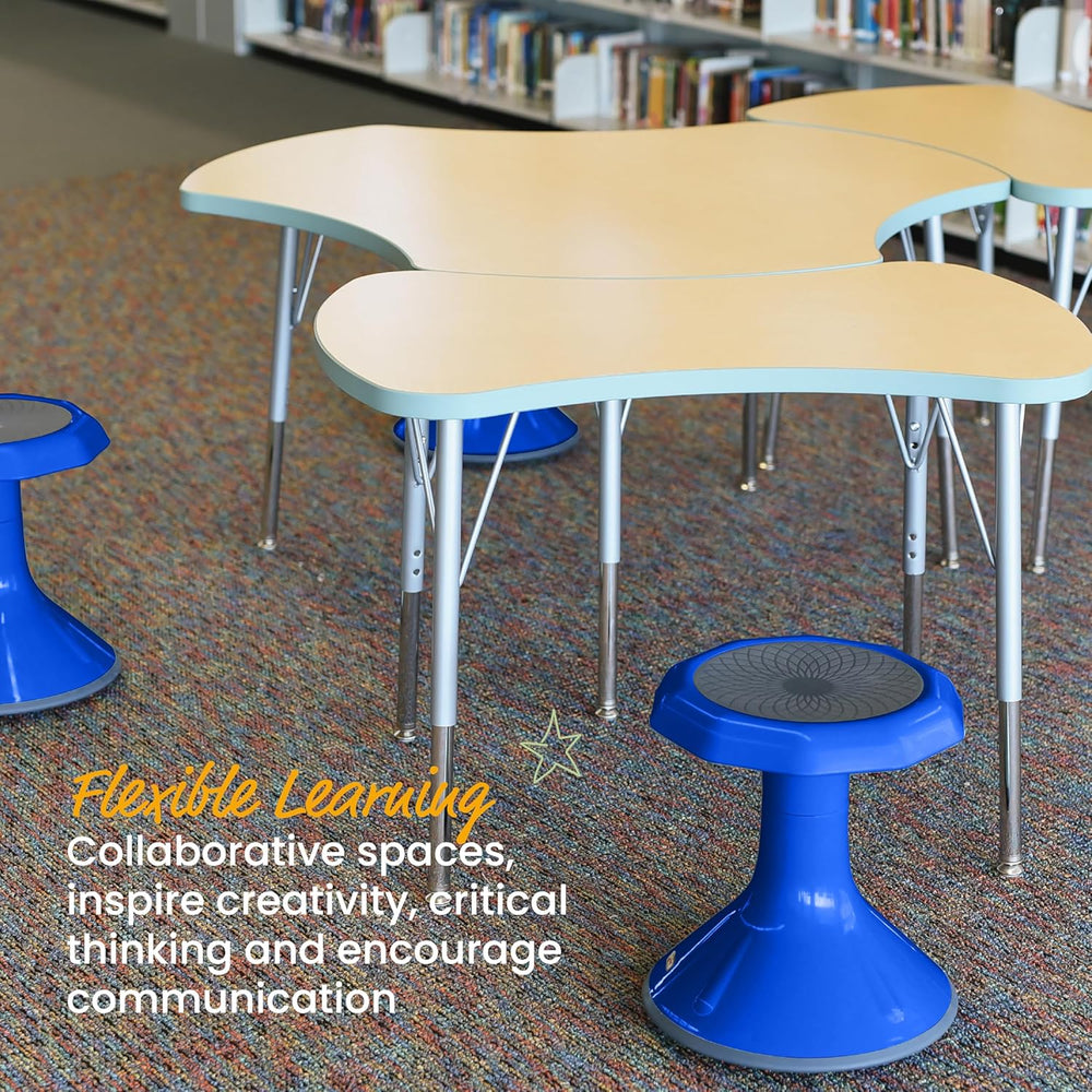 ECR4Kids ACE Active Core Engagement Wobble Stool, 15-Inch Seat Height, Flexib...