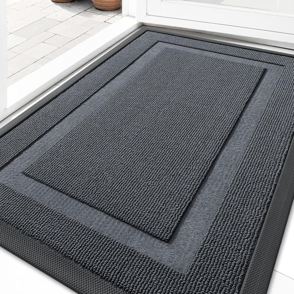 OLANLY Front Door Mat Outside 33x21, All-Season Heavy-Duty Rubber Doormat