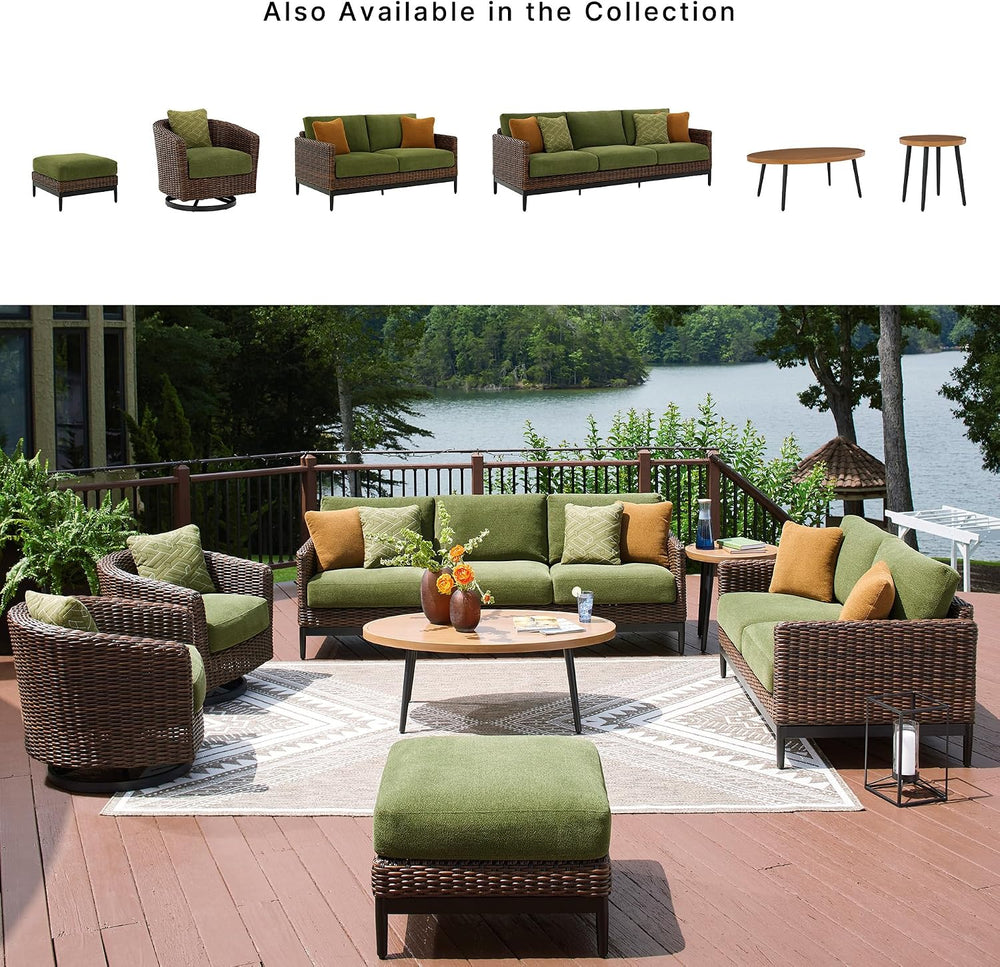 Signature Design by Ashley Horizon Hall Casual Outdoor Sofa with Cushions, Ru...