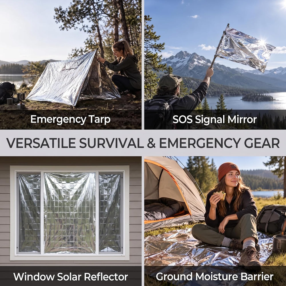 Emergency Blanket for Camping & Survival 30 Packs, 84" L x 52" ...