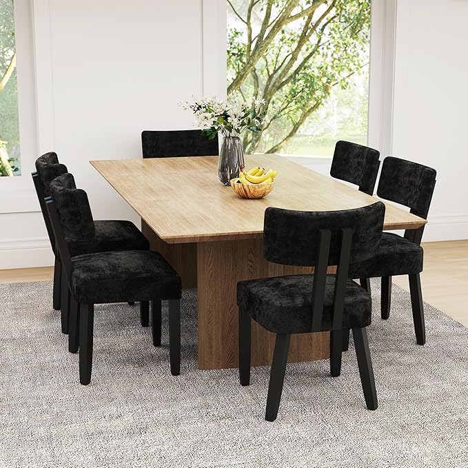 GOTMINSI Mid Century Modern Dining Chairs,Velvet Farmhouse Upholstered Kitche...