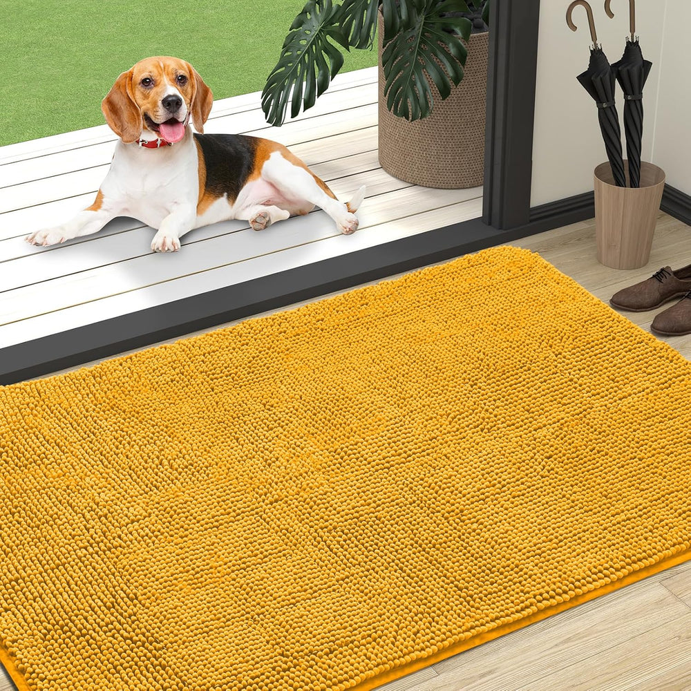 OLANLY Dog Door Mat for Muddy Paws 47x32, Absorbs Moisture and Dirt, Absorbent