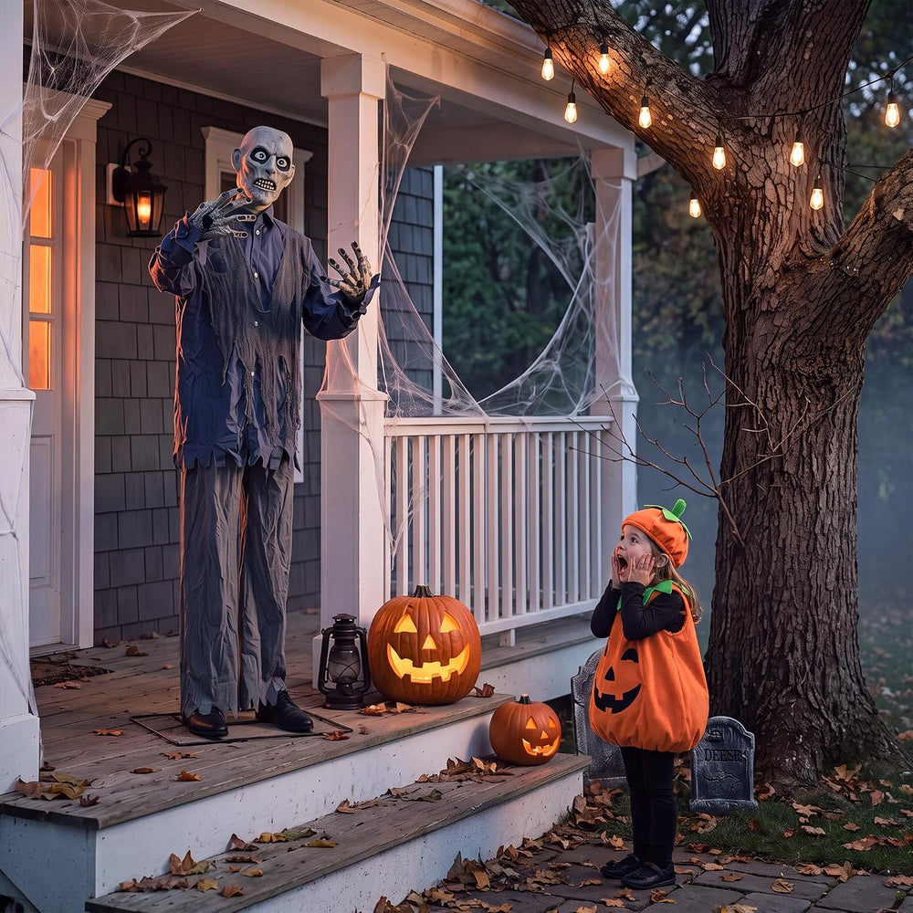 Halloween Animatronic 76" Zombie, Shaking Decorations with Creepy Sound