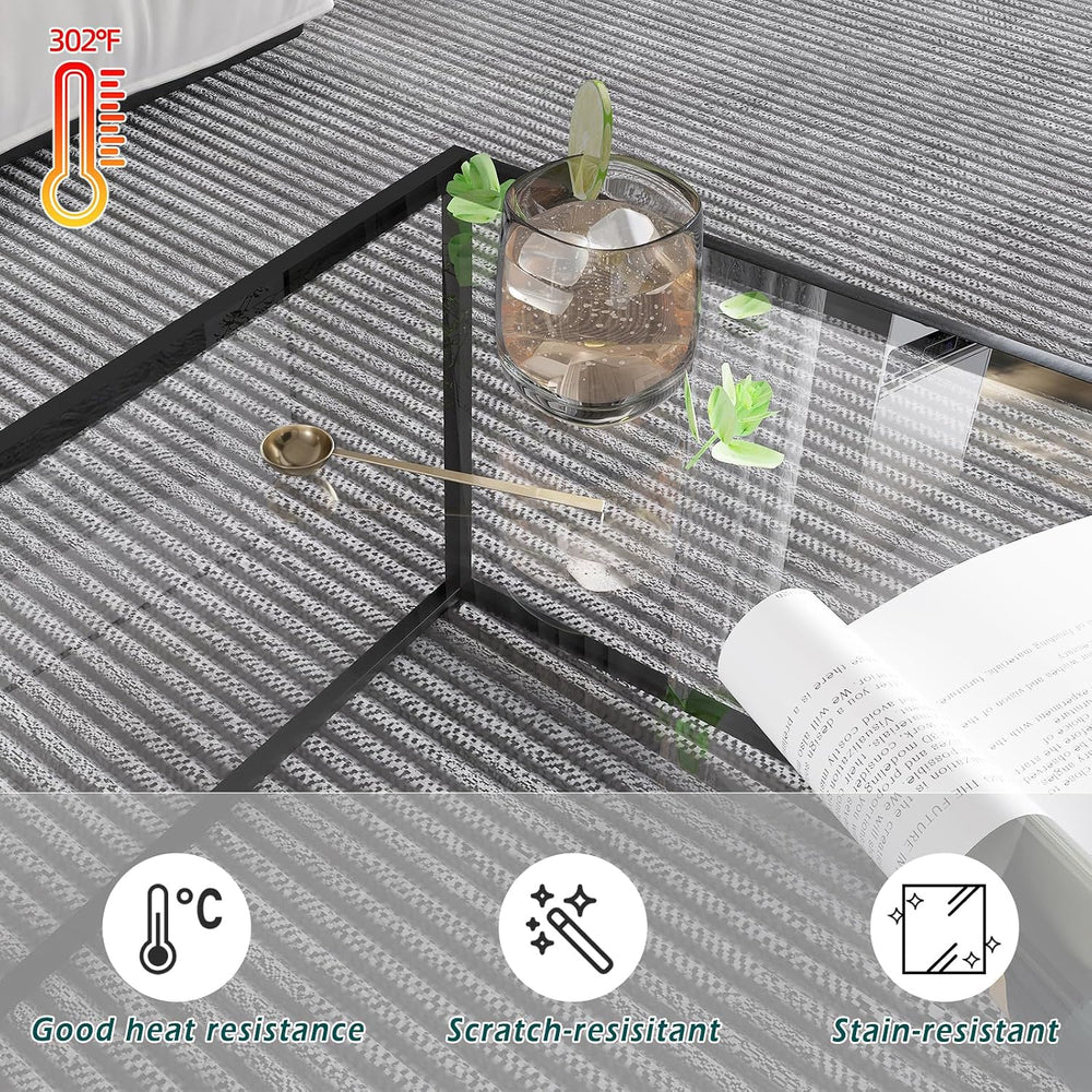 Glass Coffee Table Modern Center Table,Minimalist Coffee Table Sofa Side Tea ...