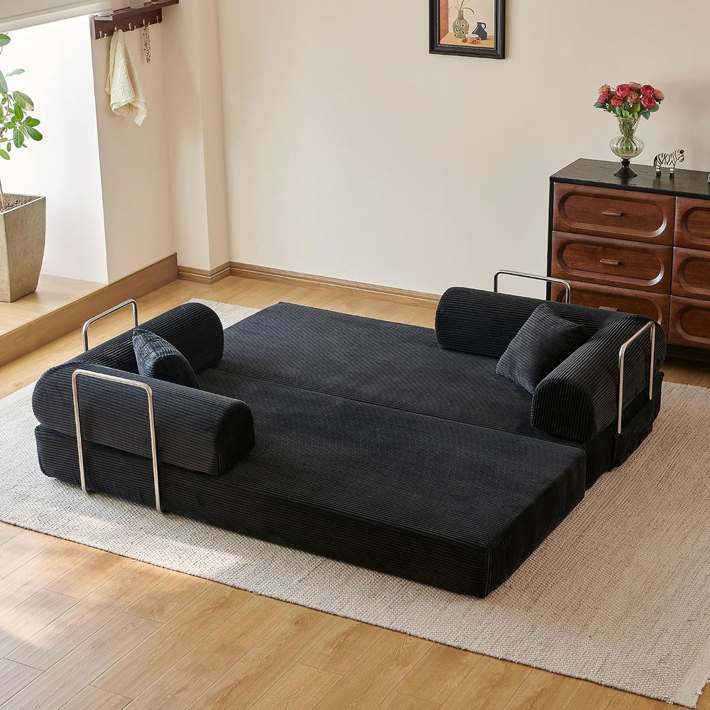 Eafurn 4-in-1 Boneless Convertible Sofa Bed, 79" Folding Mattress Couch ...