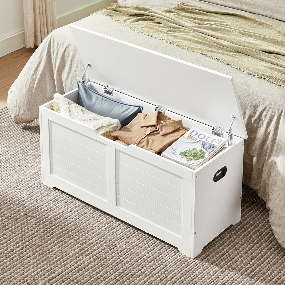 VASAGLE Storage Chest, Storage Bench with 2 Safety Hinges, Farmhouse Style, 1...