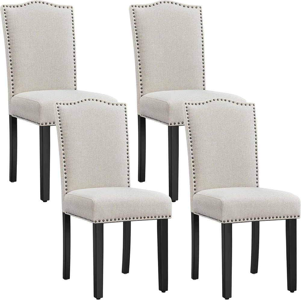 Yaheetech Dining Chairs Set of 4 Modern Kitchen Chairs with Fabric Upholstere...