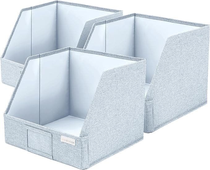 VIVIDECOR Open Front Trapezoid Closet Bins 12x12x10 – Easy Access Shelf