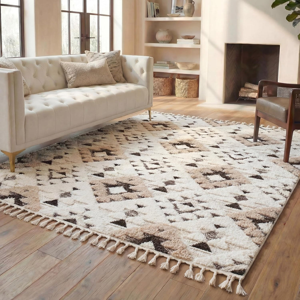 SAFAVIEH Moroccan Tassel Shag Collection Area Rug - 6'7" x 9'2&q...