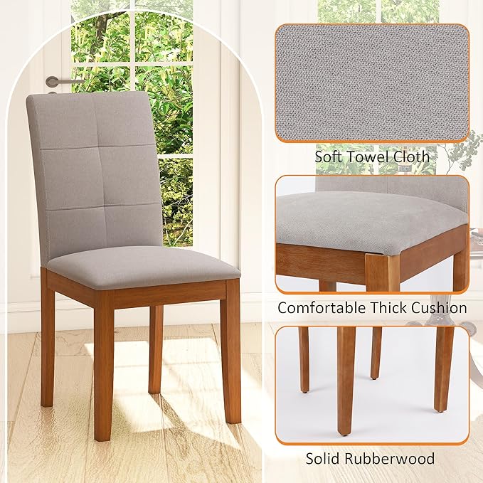 DAGONHIL Dining Chairs Set of 6, Modern Upholstered Fabric Dining Room Chairs...