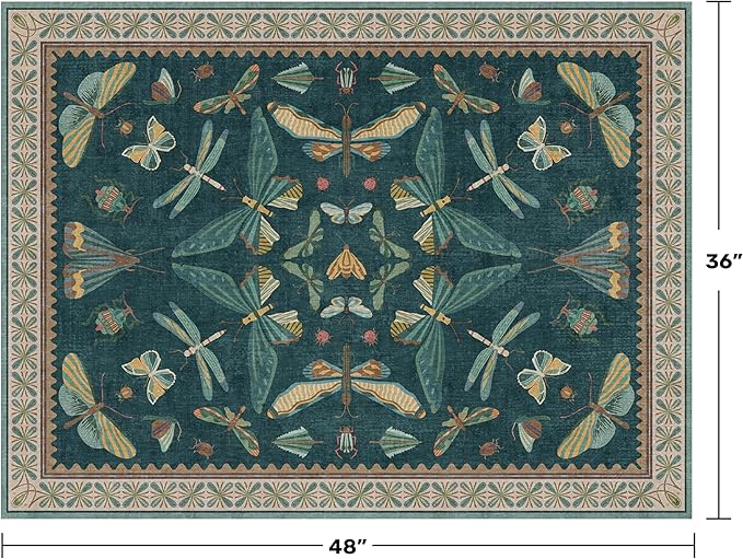 Teal 3x4 Entryway Rug