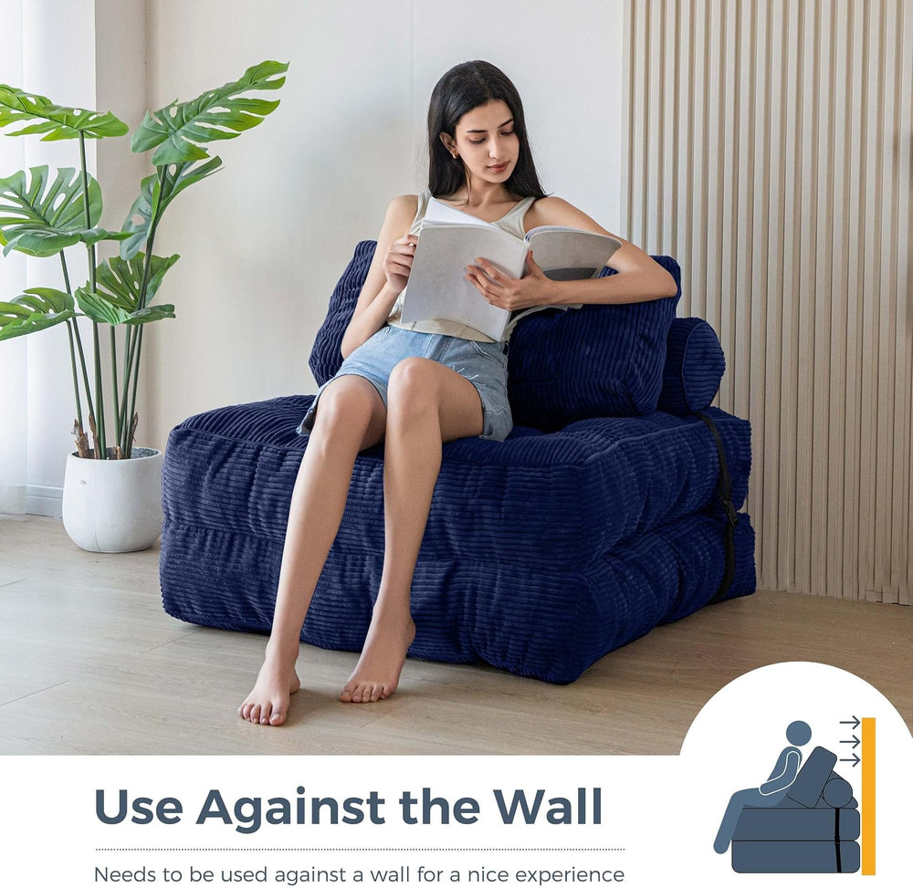 MAXYOYO Folding Sofa Bed, Convertible Chair Bed with Pillow