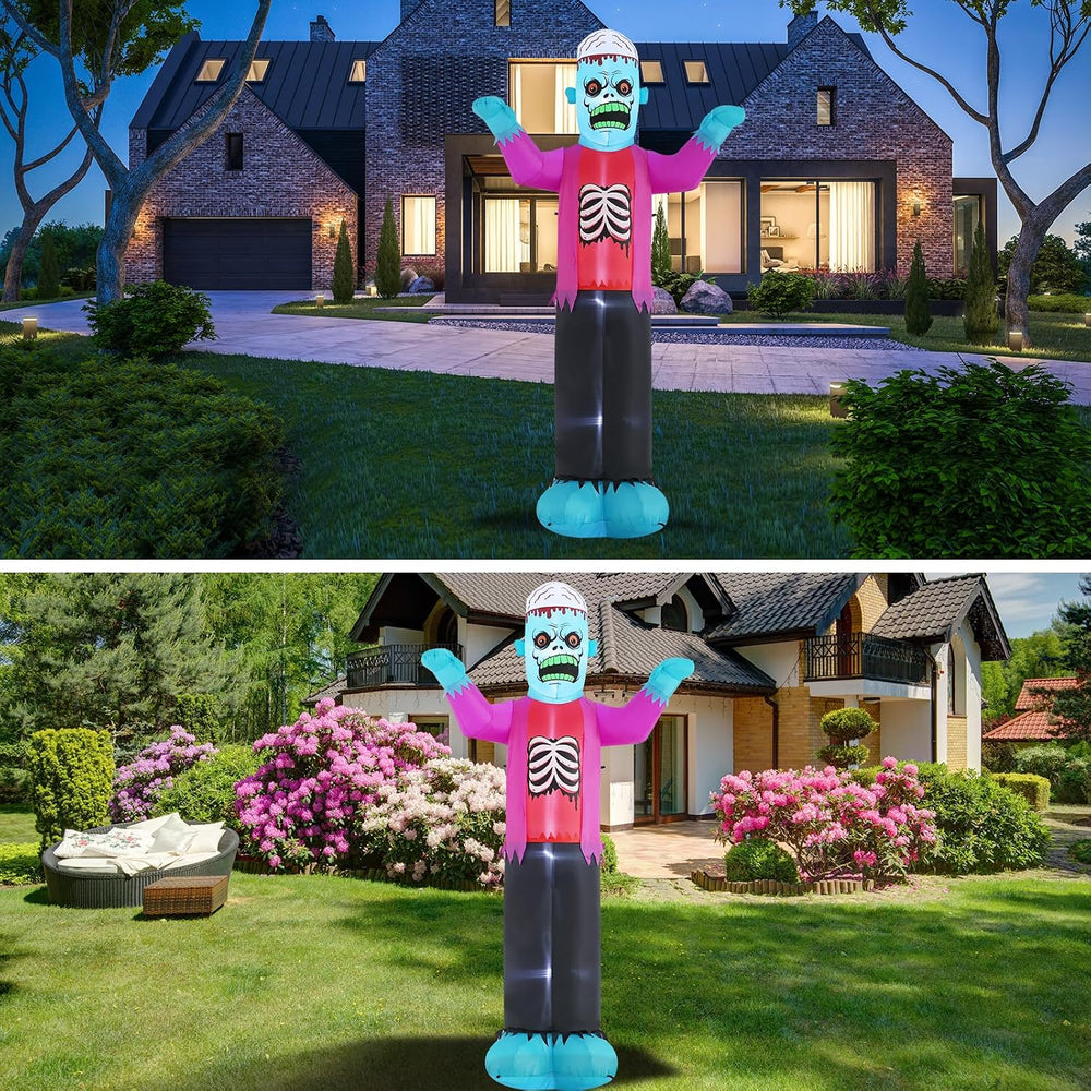 12ft Blue Zombie Halloween Inflatable Outdoor Decoration, Courtyard Decoratio...