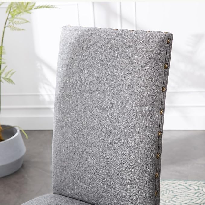 Upholstered Dining Chair Modern Stylish Parsons Kitchen Diner High Back with ...