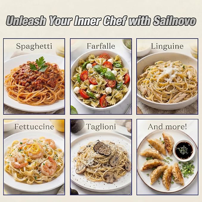 Sailnovo 3 in 1 Pasta Maker Machine