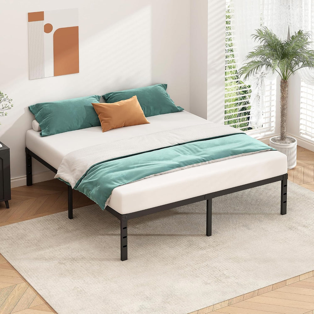 HLIPHA Metal Platform Bed Frame 14 Inch Tall,No Box Spring Needed,Full Size B...