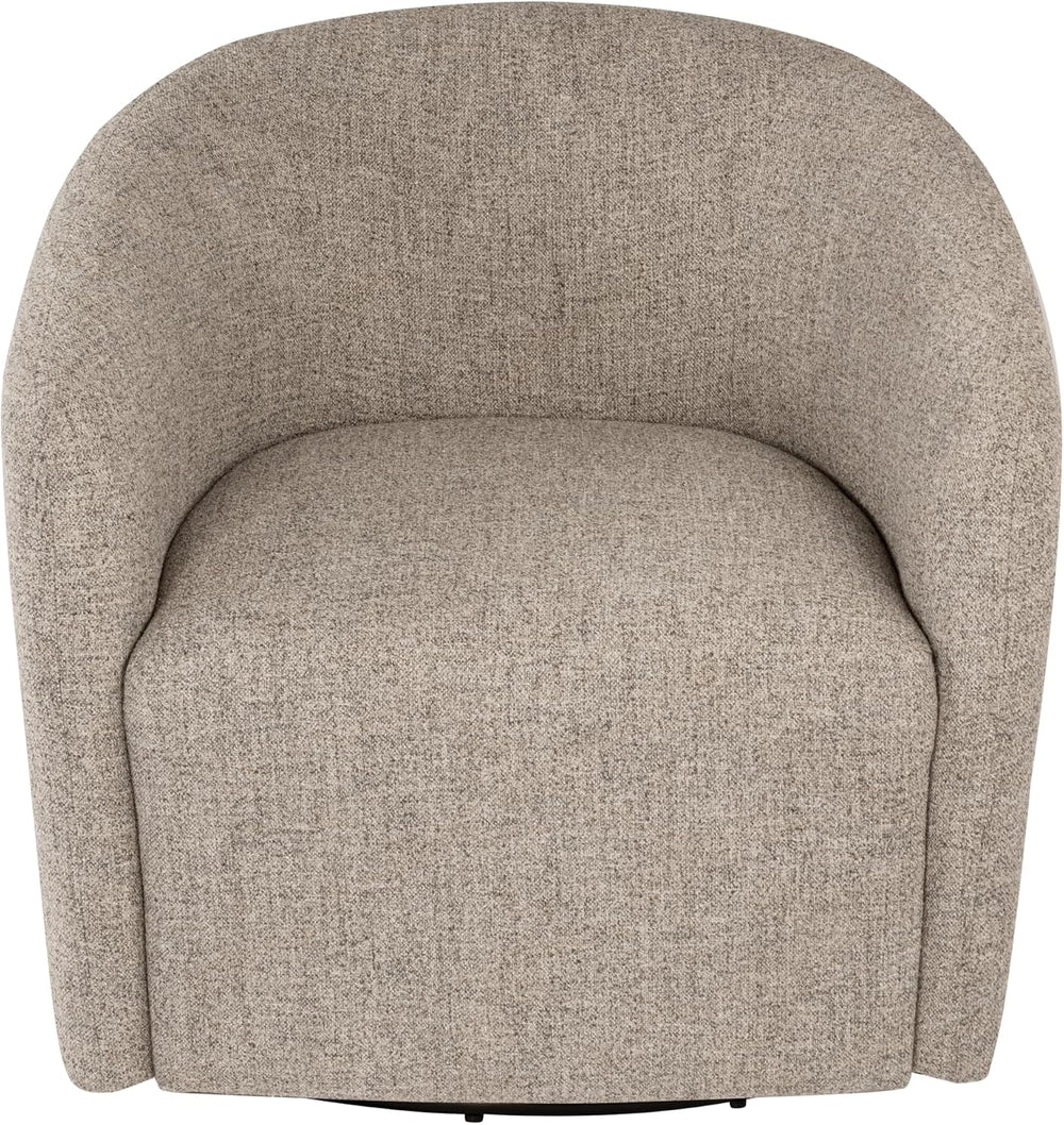 HomePop 360° Swivel Barrel Accent Chair - Midtone Gray Fabric