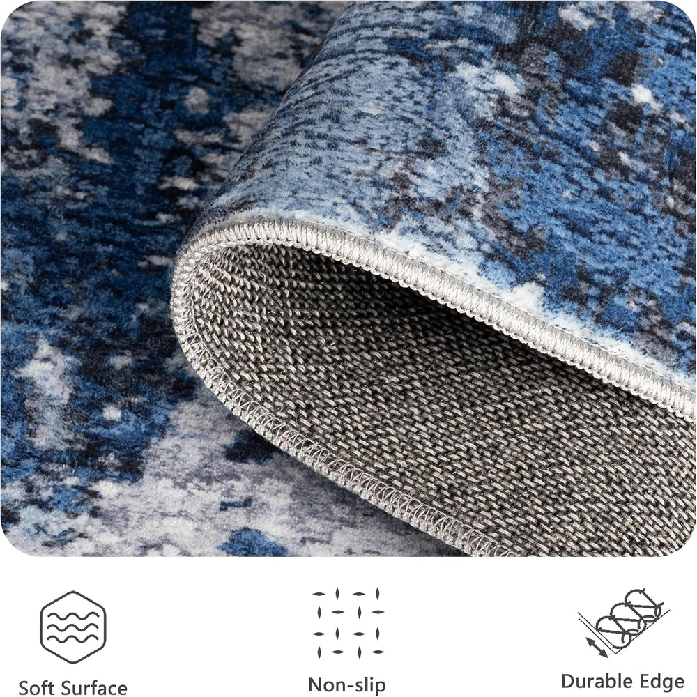 9x12 Area Rugs, Abstract Morden Soft Washable Rug, Non-Slip Low Pile Rugs for...