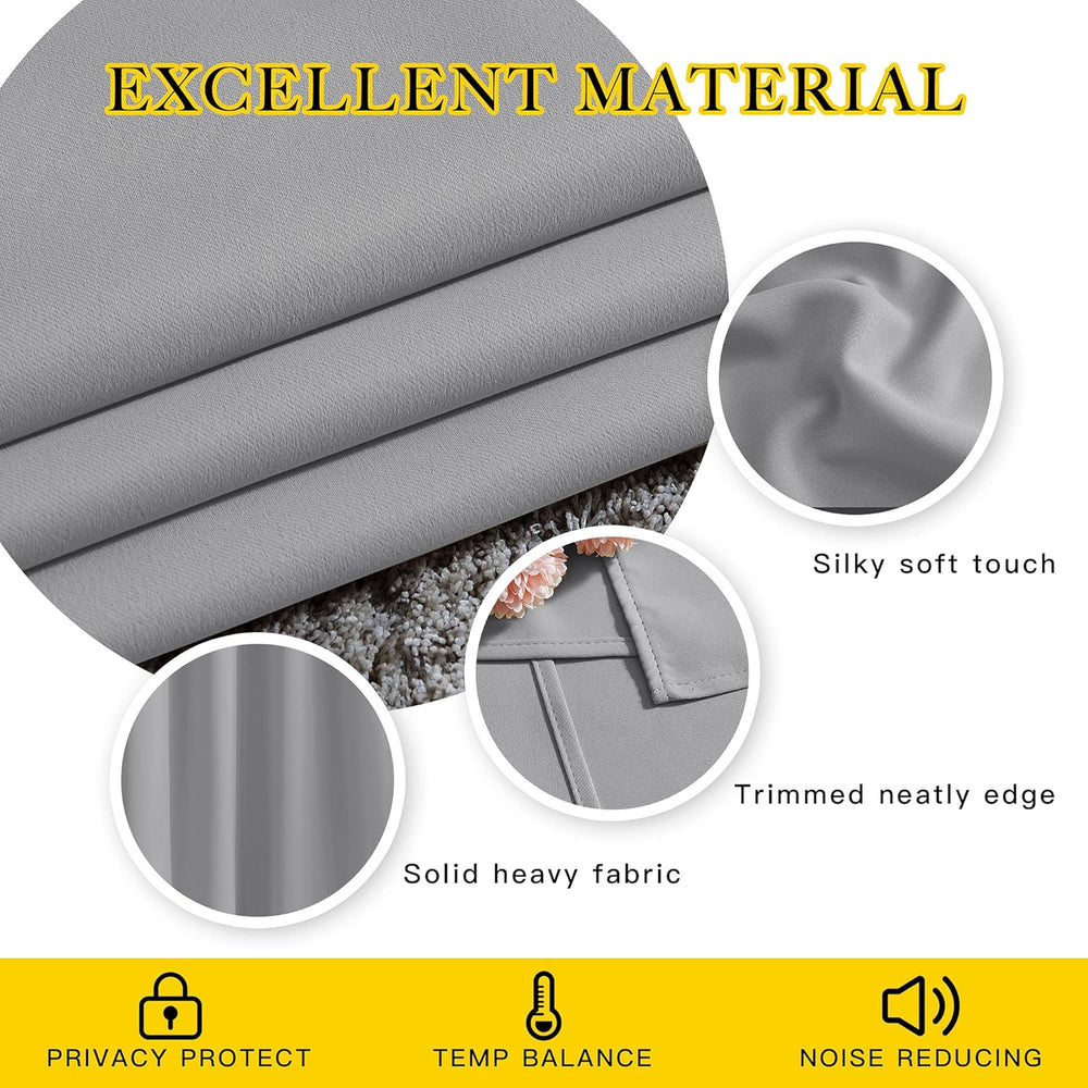 NICETOWN Insulated Blackout Curtains and Drapes - Energy Saving Thermal Insul...