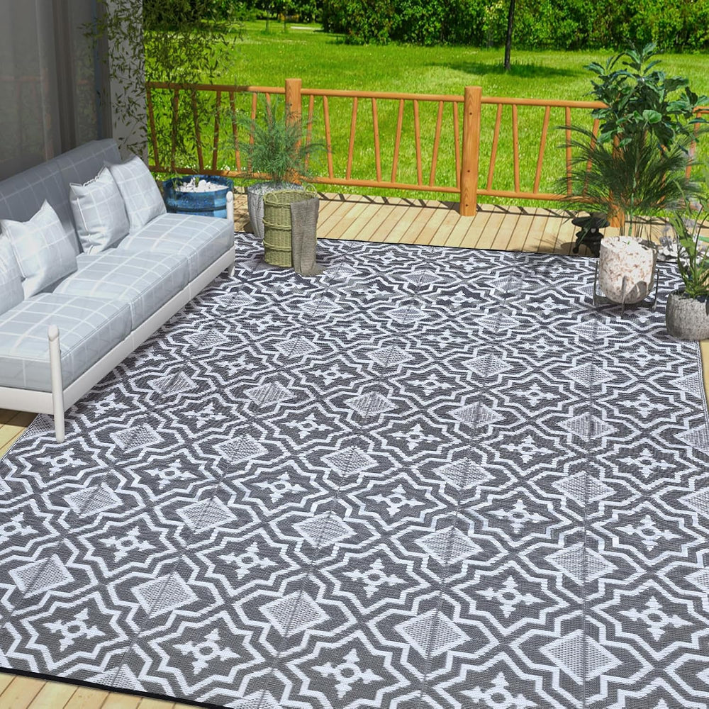 Alfolo Outdoor Rug for Deck 8x10 Waterproof,Outdoor Plastic Straw Camping Rug...