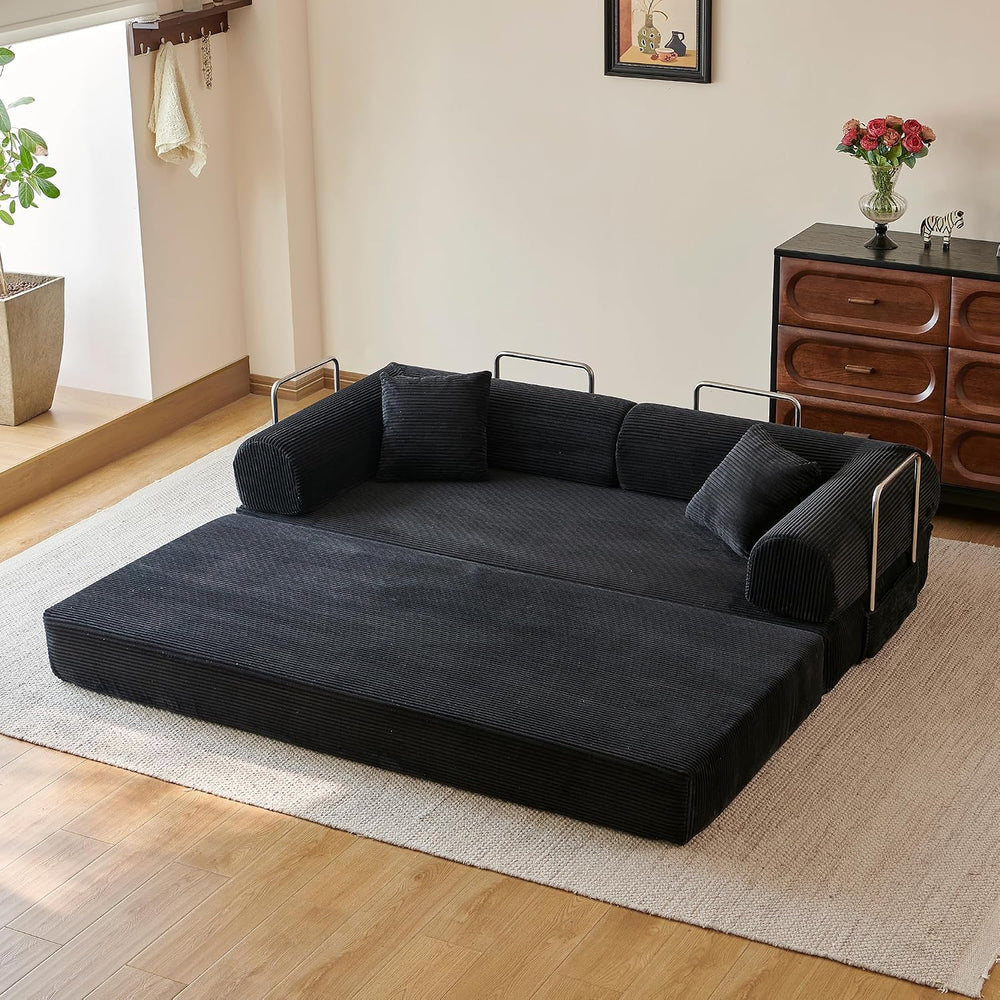 Eafurn 4-in-1 Boneless Convertible Sofa Bed, 79" Folding Mattress Couch ...