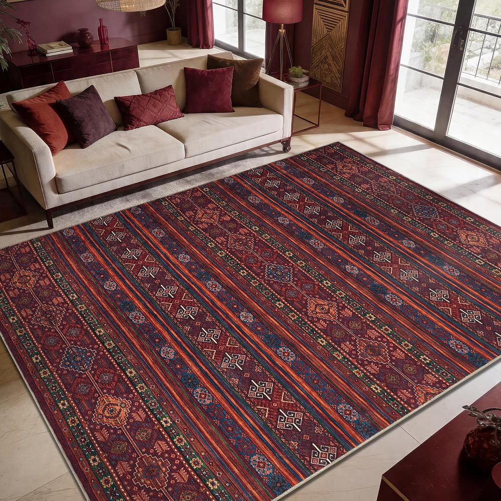 Keen Home Design 10x14 Rug - Machine Washable Area Rug with Non-Slip Backing,...