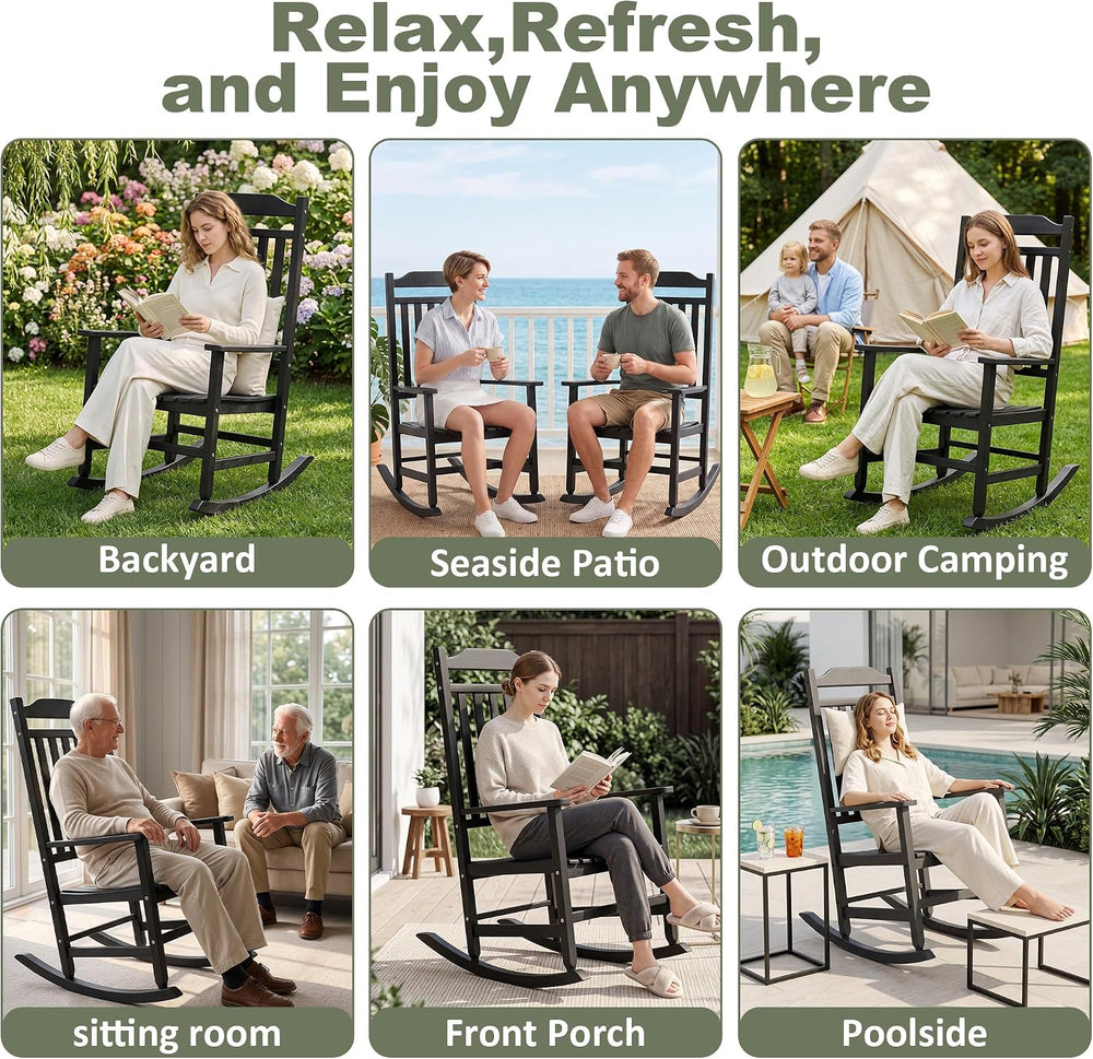 Outdoor Rocking Chair, Oversized Resin Outdoor Rocking Chair
