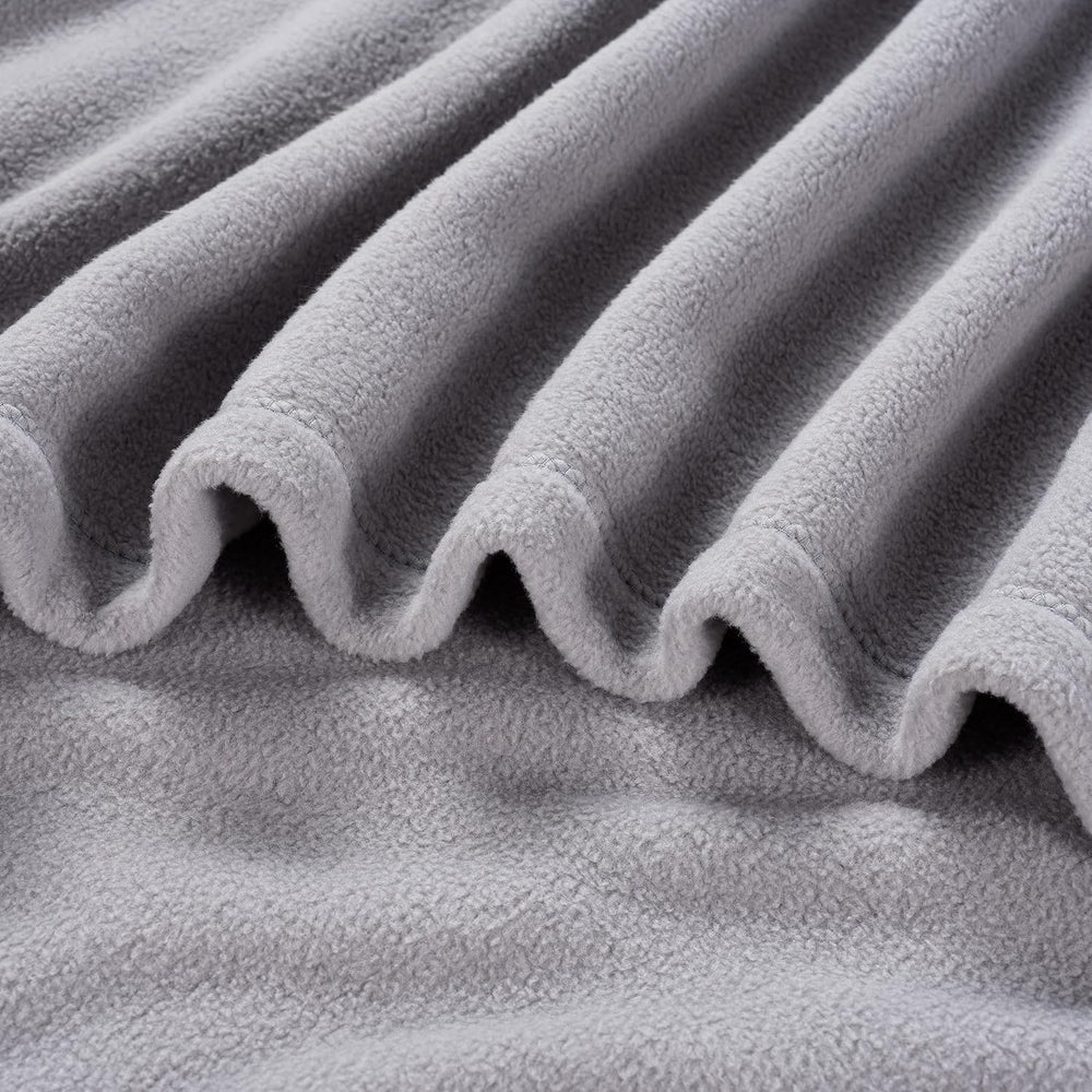 Berkshire Blanket Microfleece Queen Size Bed Blanket Chateau Gray,Lightweight...