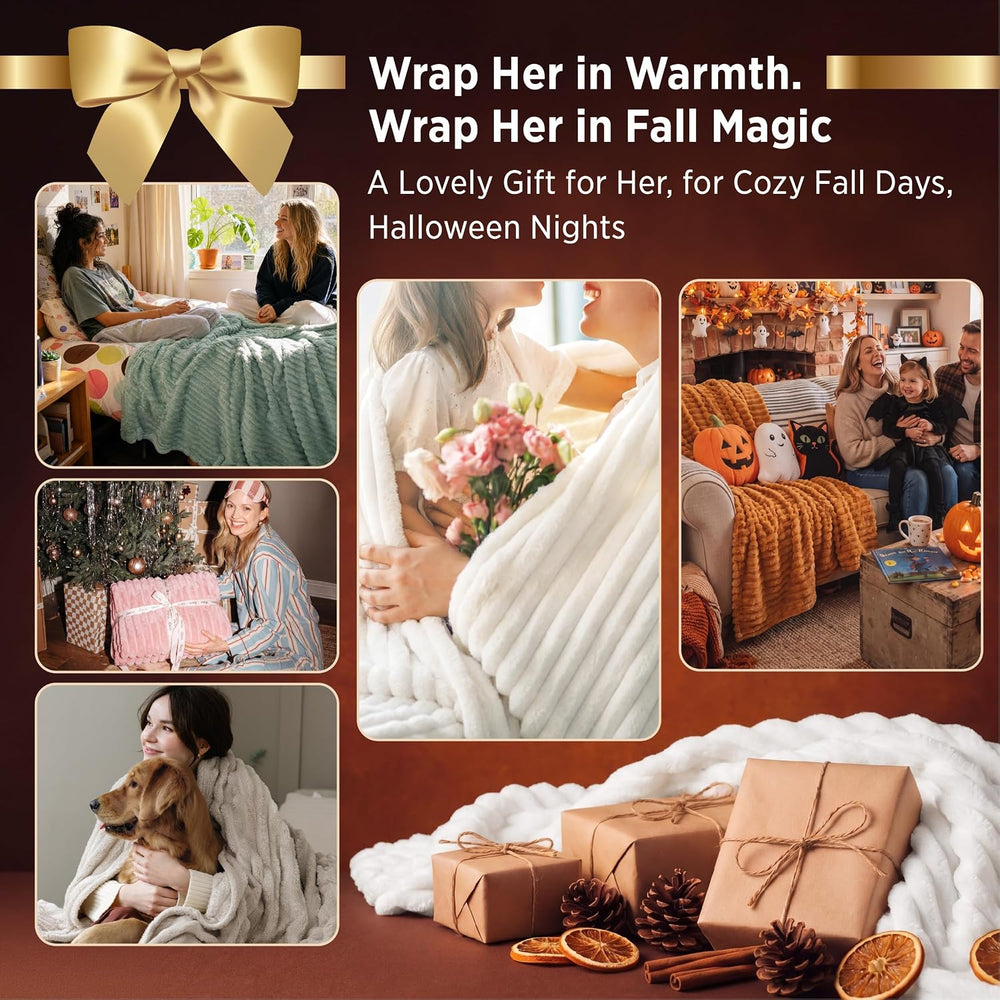 Bedsure Soft King Size Blankets for Bed Beige "108"x90"