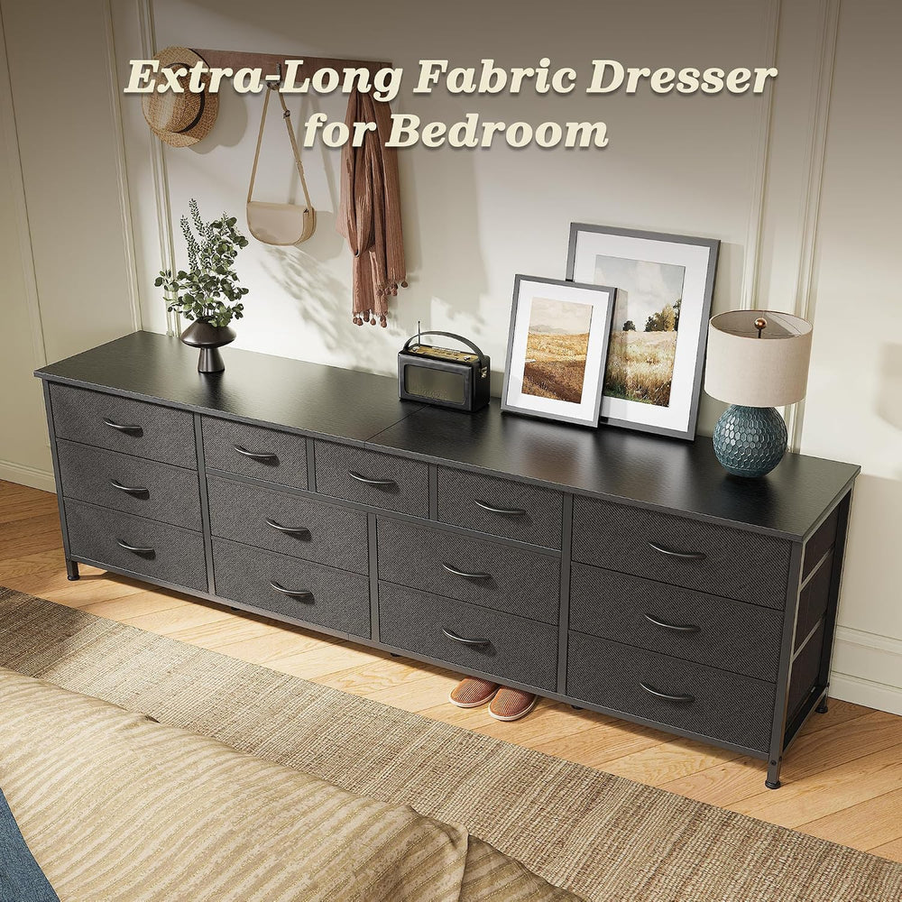 Huuger 70 Inch Long Dresser for Bedroom, TV Stand for 65, 75, 80 Inch TV