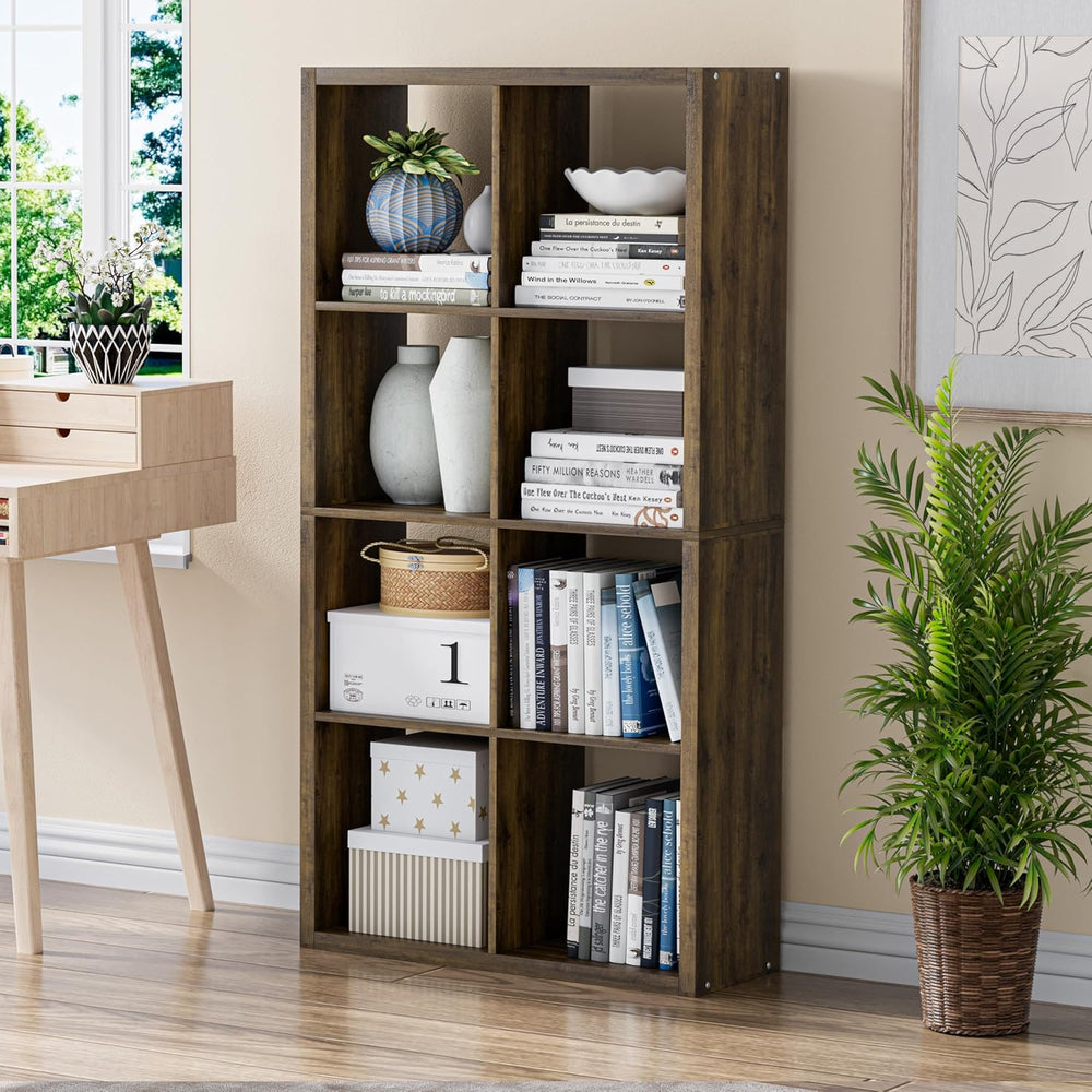 Cube Storage Organizer Bookcase, Decorative 11 inch Open Back Cubical Shelf w...