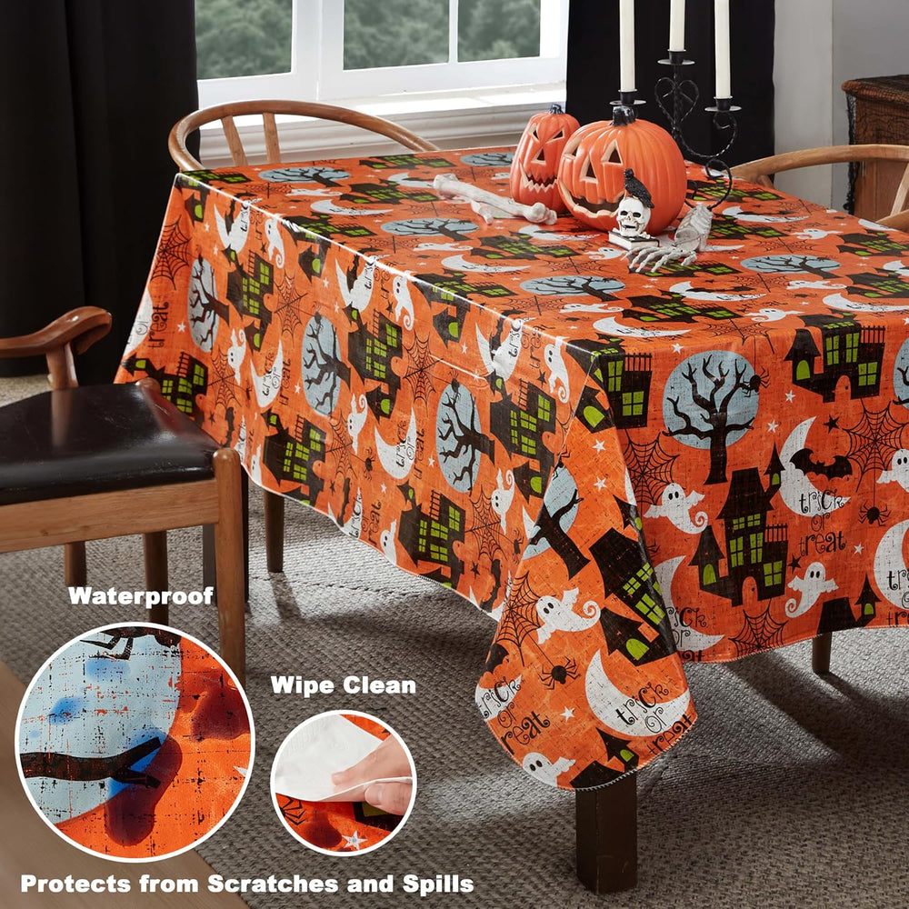 Newbridge Halloween Scream 60 x 120 Inch Rectangle Vinyl Tablecloth