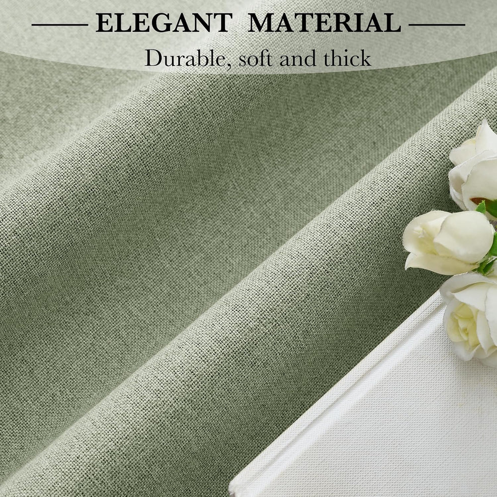 RYB HOME Sage Green Total Blackout Curtain for Sliding Door Living Room