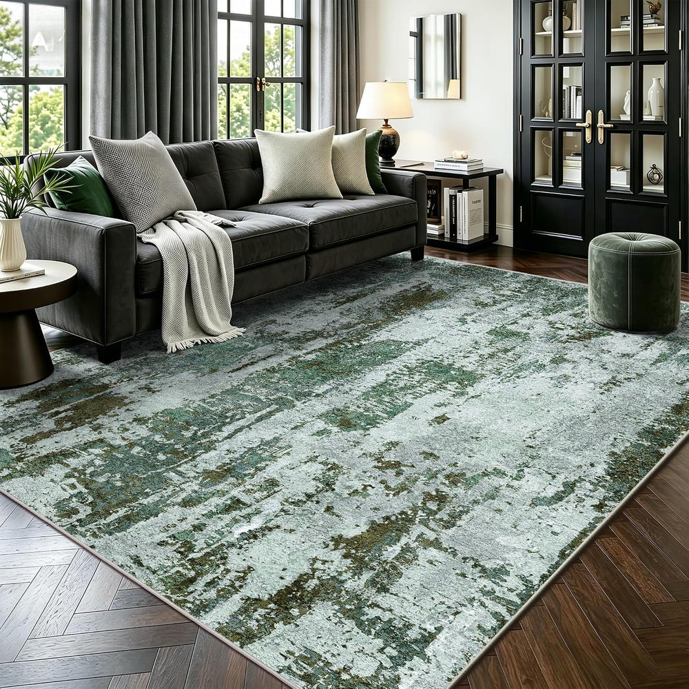 5x7 Area Rugs, Abstract Morden Soft Washable Rug, Non-Slip Low Pile Rugs for ...