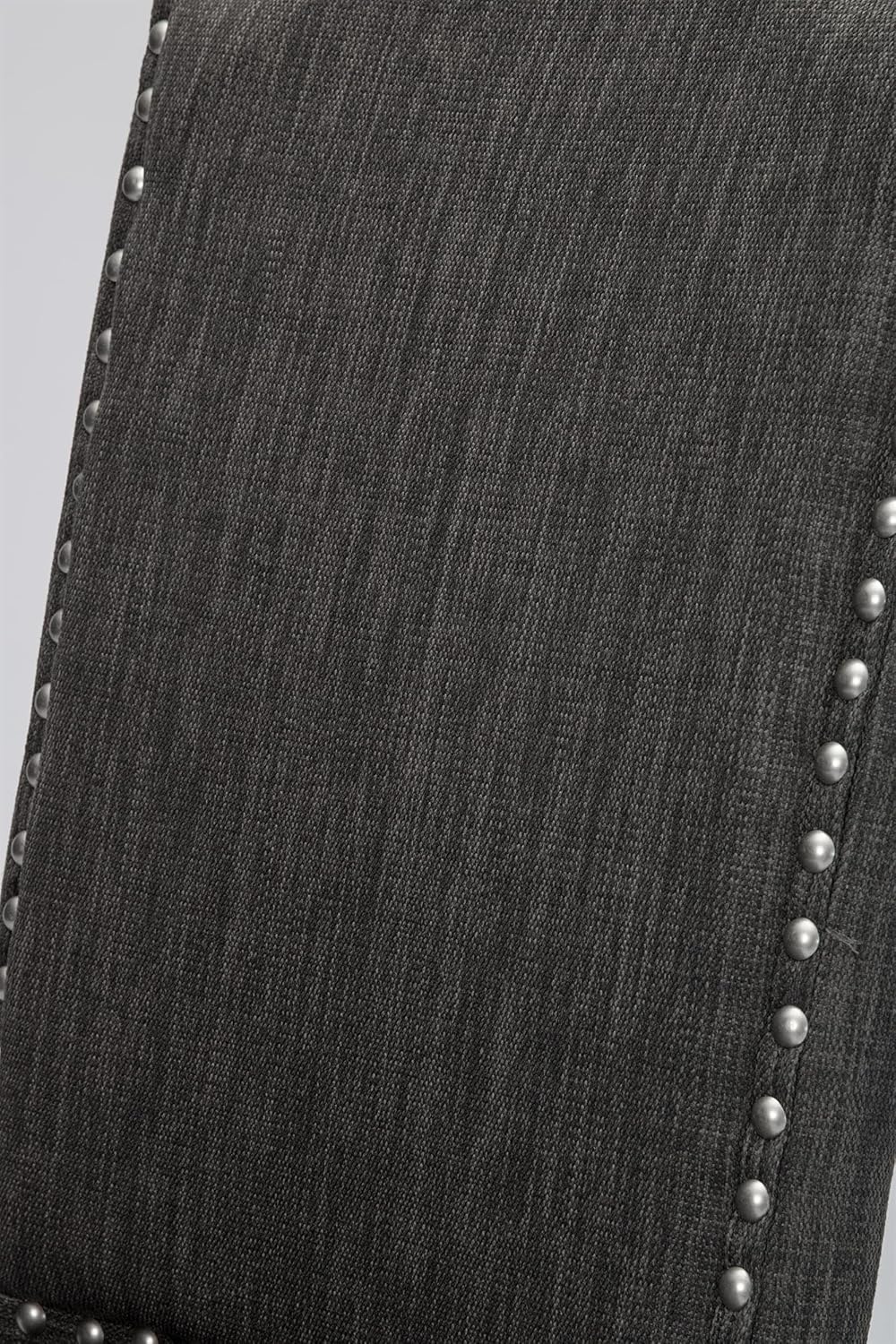 MAKLAINE Dining Bench, Dark Gray Linen Fabric Upholstery, Tufted Seats, 70 in...