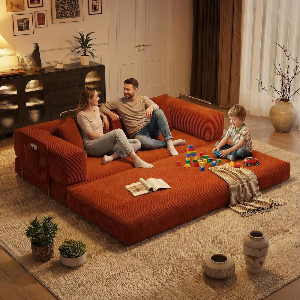 78.8'' Boneless Sleeper Sofa Bed,Convertible Futon Couch with Storage...