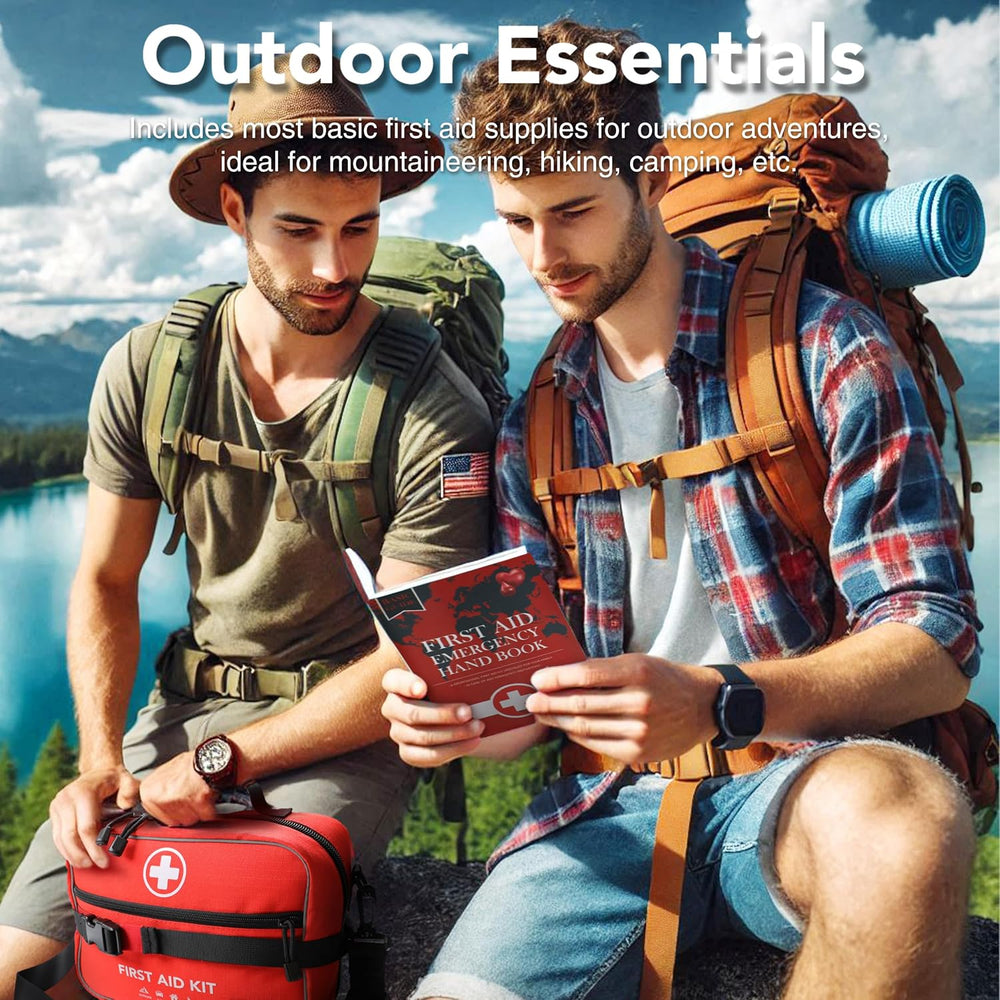 430 Piece First Aid Kit, Well-Organized Water-Resist Reflective Portable