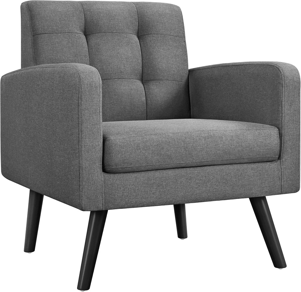 Yaheetech Mid Century Accent Chair Living Room Chair Dark Gray