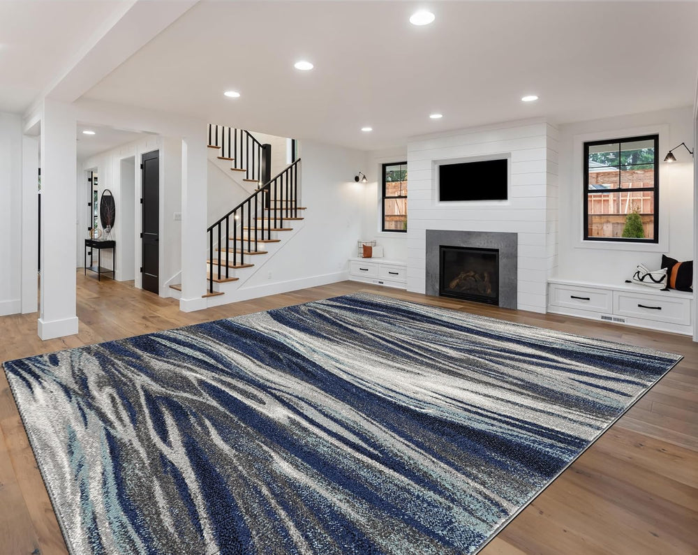 Keen Home Design Abstract Non-Shedding Area Rug, Soft Thick Pile, 12x15