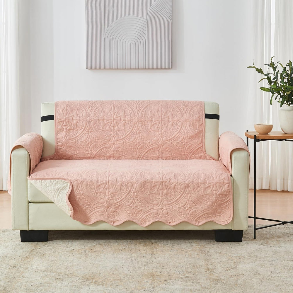 Great Bay Home Reversible Loveseat Cover
