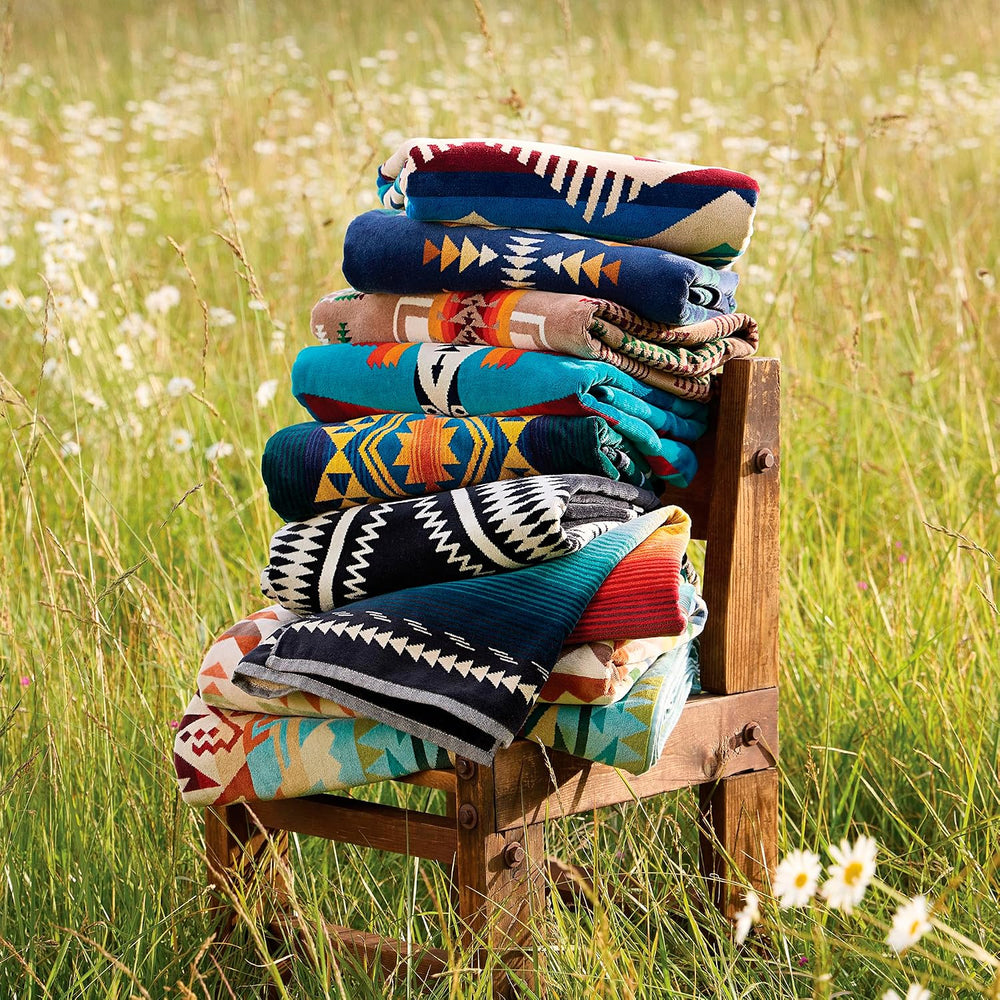 Pendleton Oversized Jacquard Spa Towel, 40 x 70 Inches, Soft Cotton Fabric | ...