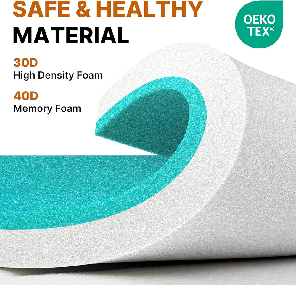 Memory Foam Glamping Roll Up Futon Mattress, Japanese Floor Bed Camping Mattr...