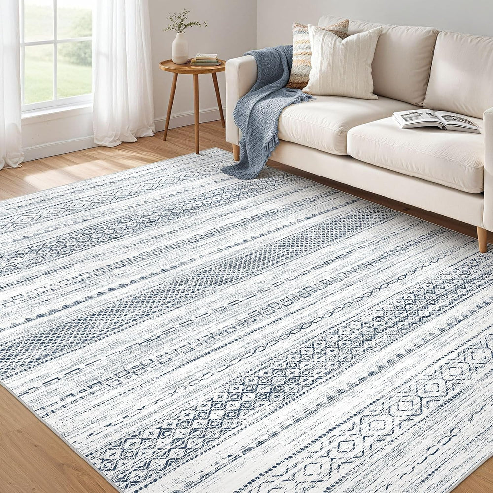 Nakagishi 6x9 Area Rugs Living Room: Washable Boho Large Neutral Soft Farmhouse