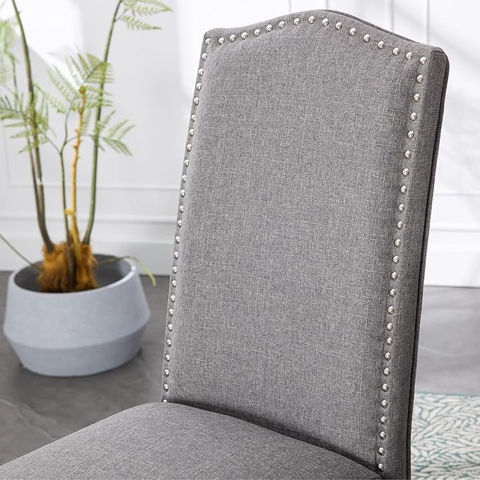 Upholstered Dining Chair Modern Stylish Parsons Kitchen Diner High Back with ...