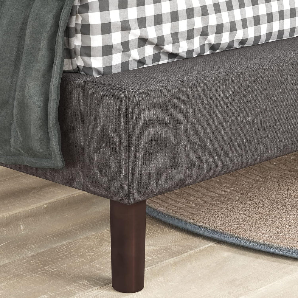 Zinus Judy Upholstered Platform Bed Frame, Mattress Foundation, Wood Slat Sup...