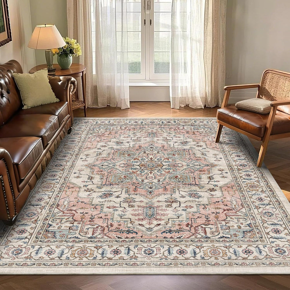 6x9 Area Rug for Living Room Soft Washable Vintage Boho Area Rug