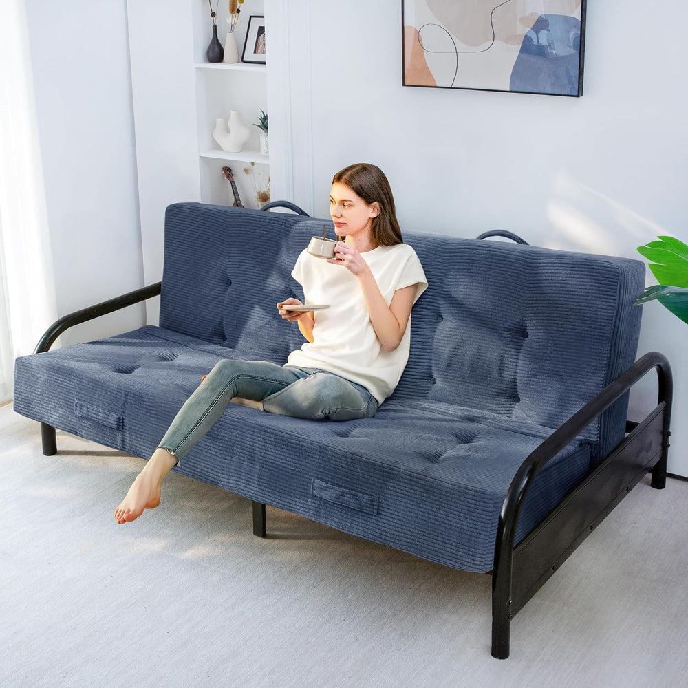 MAXYOYO Foldable Mattress, 8-Inch Tufted Futon Mattress with Handles
