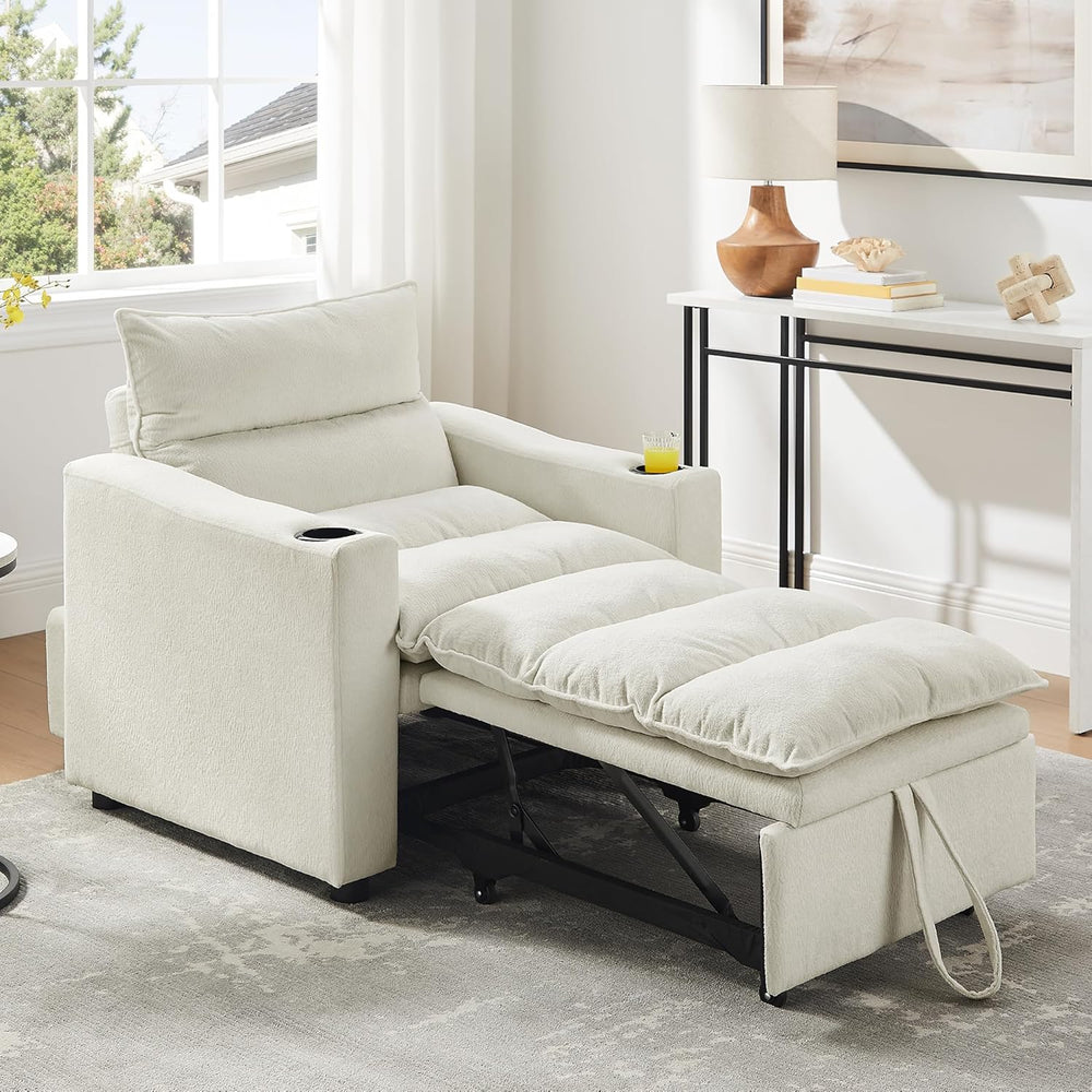 Eafurn 3-in-1 Convertible Sleeper Chair Bed Recliner Daybed w/Adjustable Back...