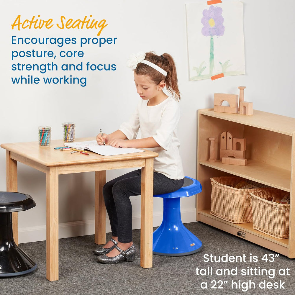 ECR4Kids ACE Active Core Engagement Wobble Stool, 15-Inch Seat Height, Flexib...
